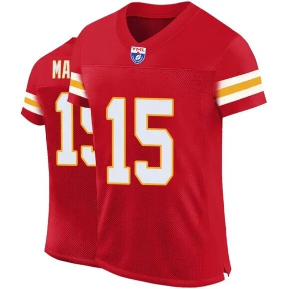 Mens Youths Kids Patrick Mahomes Stitched Vapor Red Jersey - Picture 1 of 2